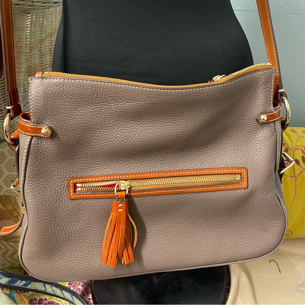 Dooney & Bourke Brown and Orange Leather Bag
